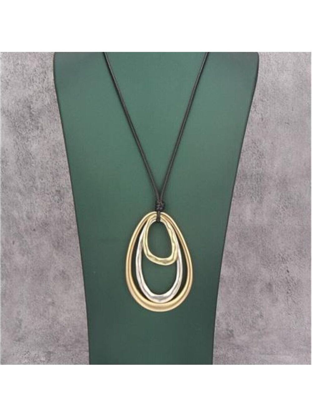 Bohemian Handmade Necklaces for Women Leather Necklace Wood Pendant Choker Long